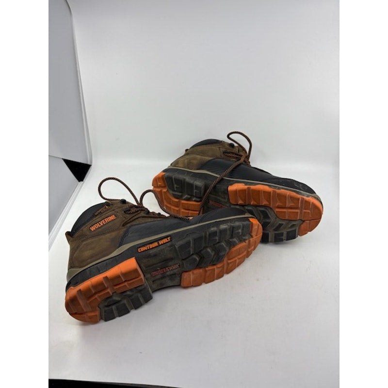 Wolverine Overpass 6" CarbonMax Waterproof Work Boot Black Brown Mens Size 9.5
