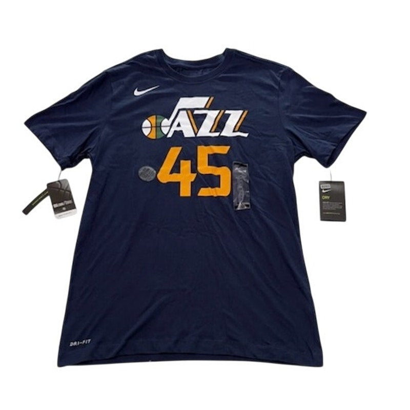 Nike Utah Jazz Donovan Mitchell #45 Performance T-Shirt Navy Mens Size M