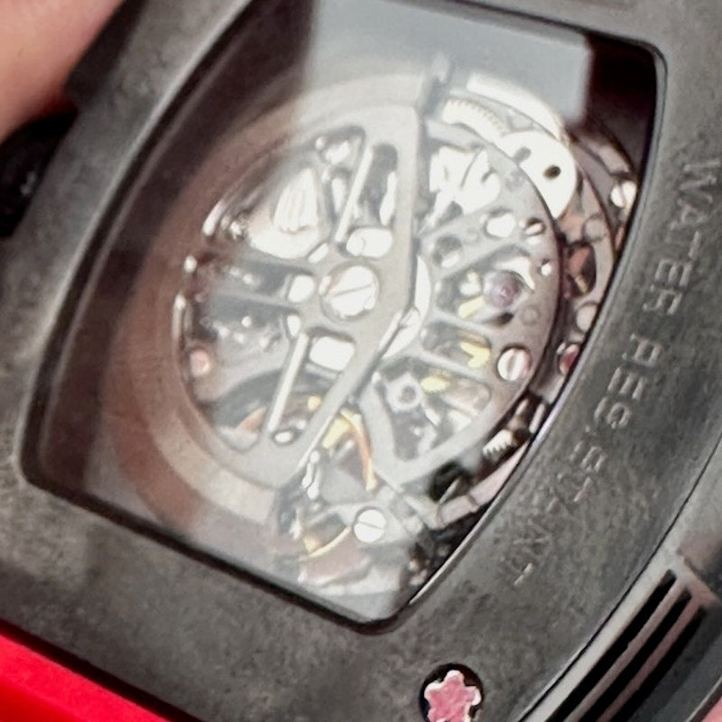 Wishdoit Watches The Pioneer Wrist Watch Stainless Steel Black Red Strap OS