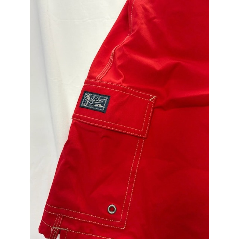 Polo by Ralph Lauren Kailua 8.5 Inseam Swim Trunks Side Pockets Red Mens 2XL