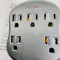 Power 1 First 5 Outlet Plug Adaptor With Surge 250 Joules 15A 1875W
