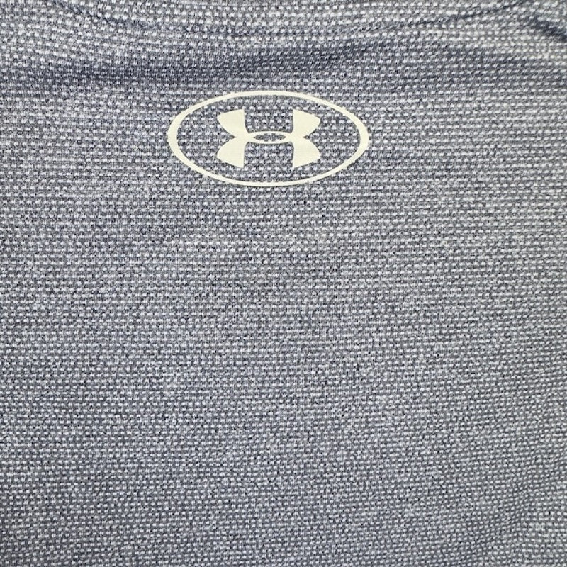 Under Armour Tech Tee Shirt Short Sleeves Quick Dry Loose Fit Gray/Blue Mens Size L