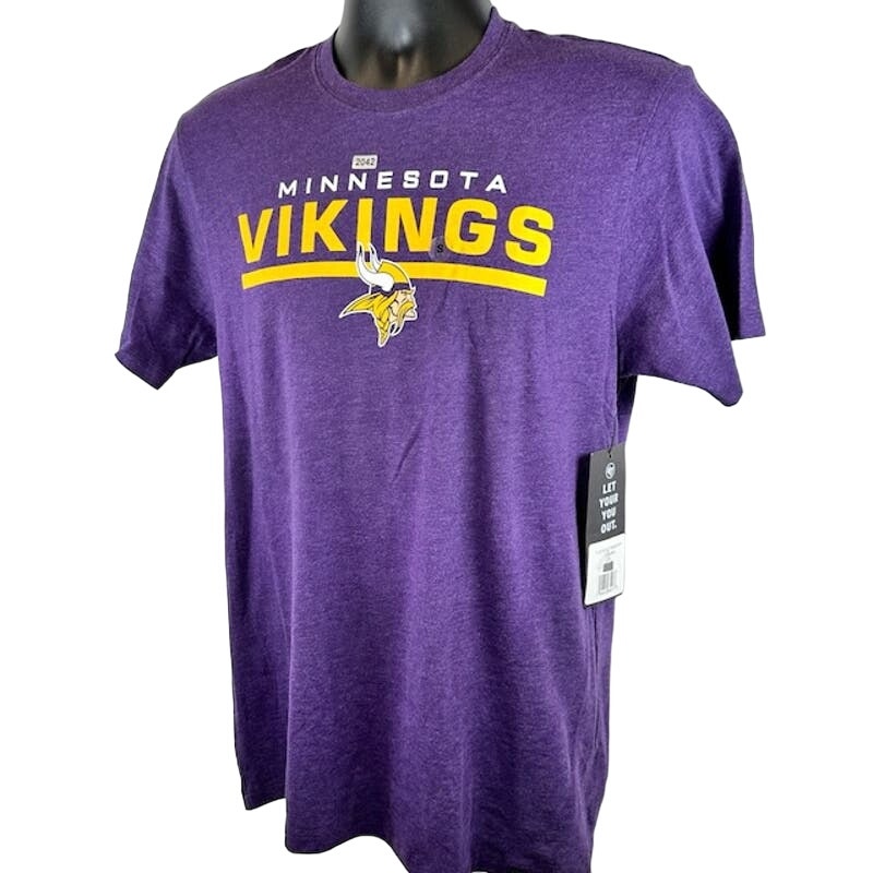 '47 Brand NFL Minnesota Vikings T-Shirt Short Sleeve Crewneck Purple Mens Size S