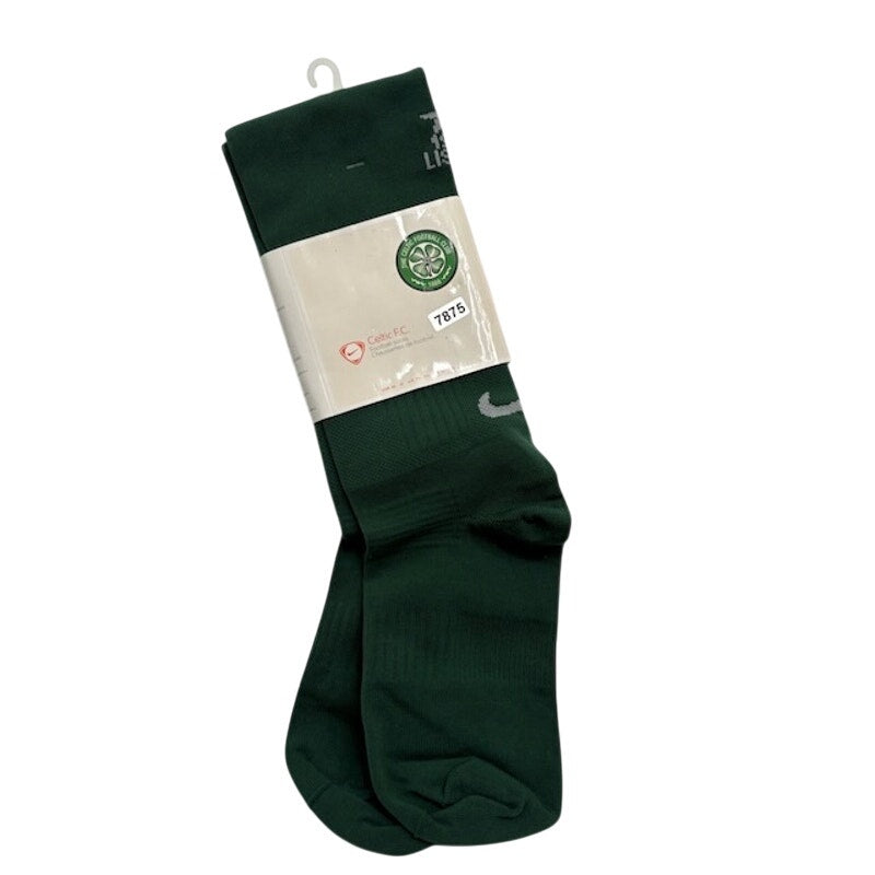 Nike Celtic Football Socks Knee-High Logo Print Green Adult Size 8.5-12.5
