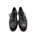 Vero Cuoio Brogue Leather Oxford Dress Shoes Lace-Up Almond Toe Black Mens Sz 8