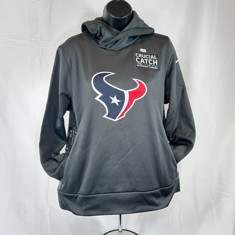 Nike NFL Houston Texans Crucial Catch Performance Hoodie Anthracite Womens L