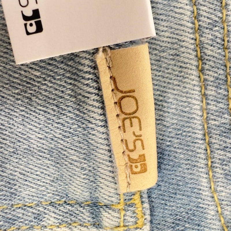 Joe's The Icon Skinny Cropped Jeans Mid Rise Raw Hem Denim Blue Womens 31