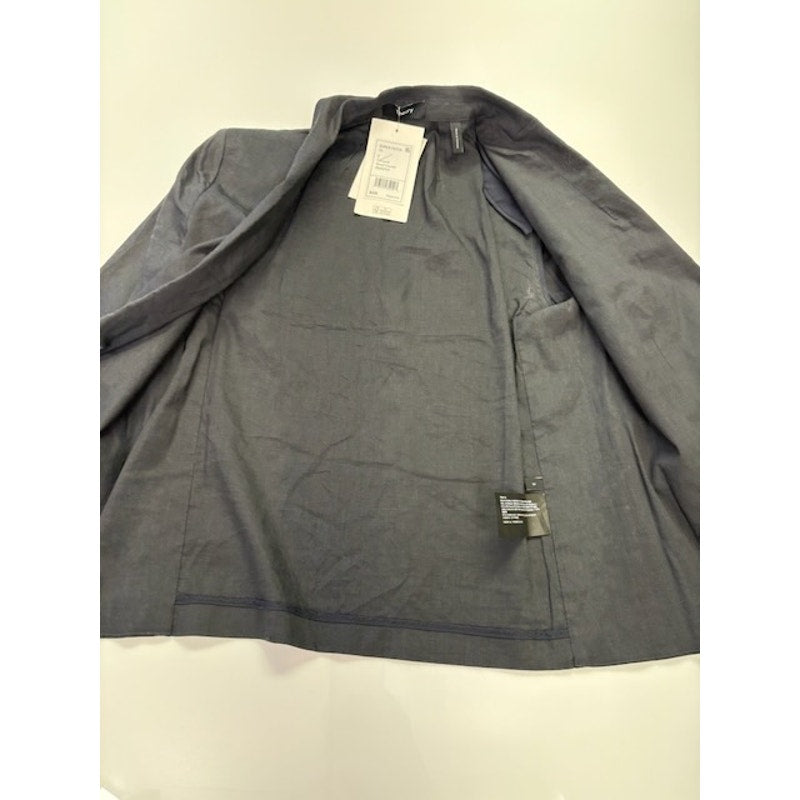 Theory Shrunken Split Cuff Two Button Blazer 3/4 Sleeve Womens Gray Size 2