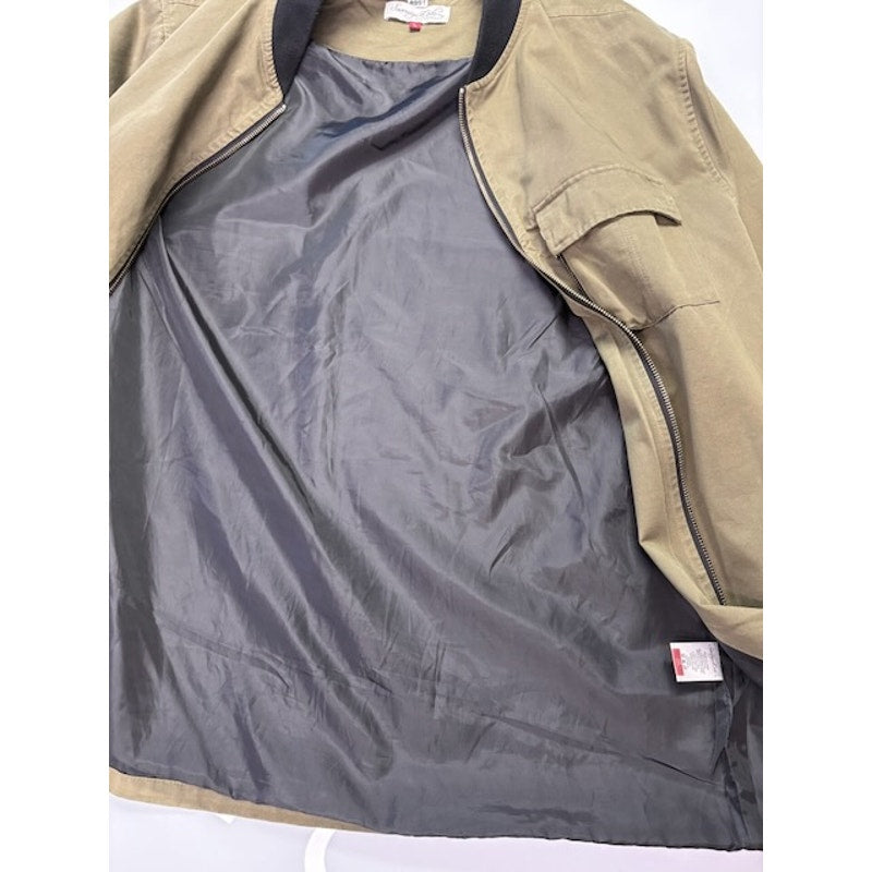 Sovereign Code Bomber Jacket Zip-Up Chest Flap Pocket Olive Green Mens Size L