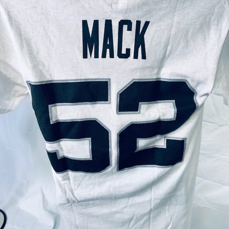 Majestic NFL Team as Vegas Raiders Khalil Mack #52 T-Shirt Black Mens Small