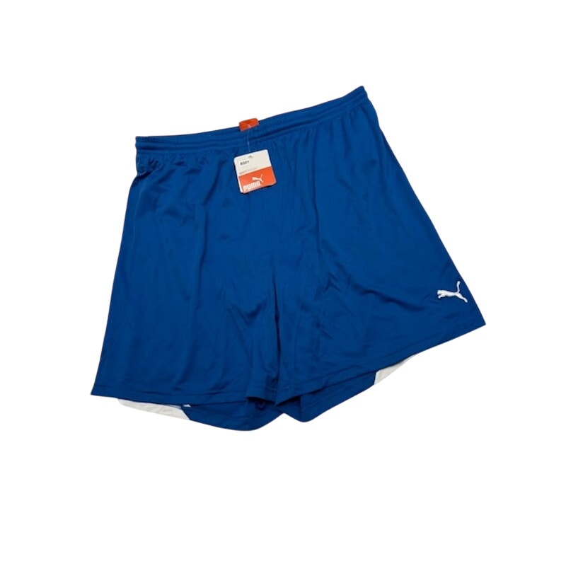 Puma Athletic Sports Shorts Elastic Waist Pull-On Blue/White Mens Size XL