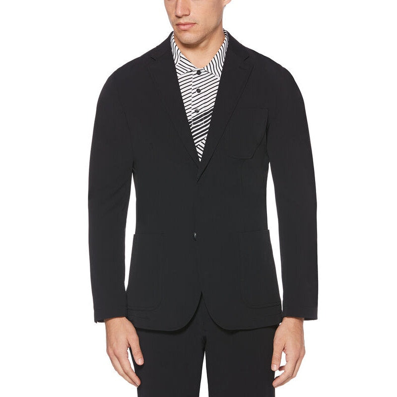 Perry Ellis Vital Perry Jacket Long Sleeve Black Mens Big & Tall 48xREG