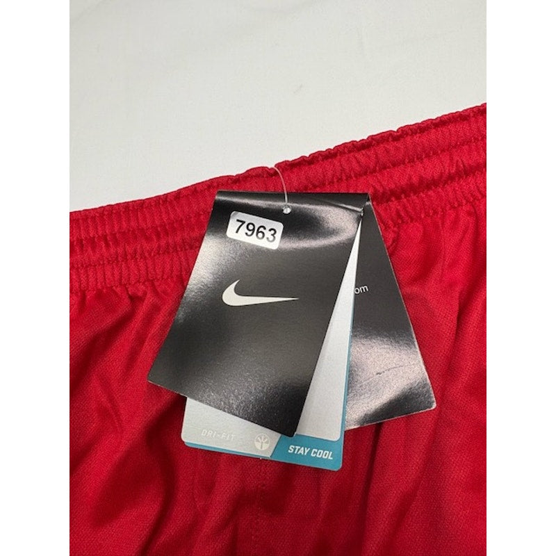 Nike Dri-FIT Sports Activewear Shorts Elastic Waist Red/White Mens Size XL
