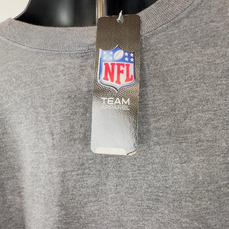 Majestic New England Patriots Double Down T-Shirt Short Sleeve Gray Mens Size XL
