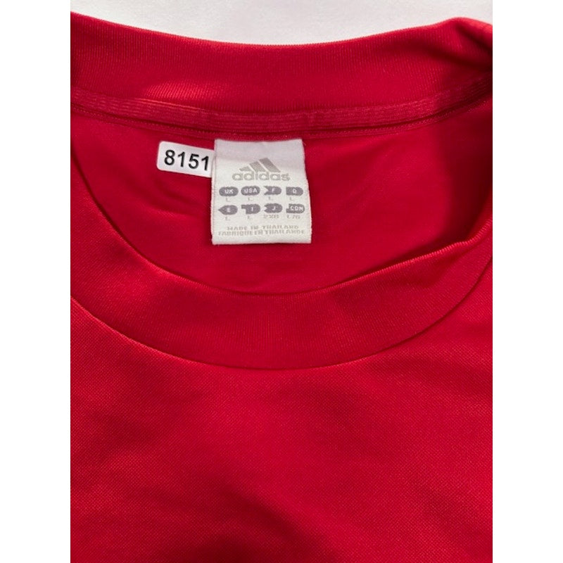Adidas Kicker #2 Training Soccer Jersey Shirt Short Sleeve Red/White Mens Sz L