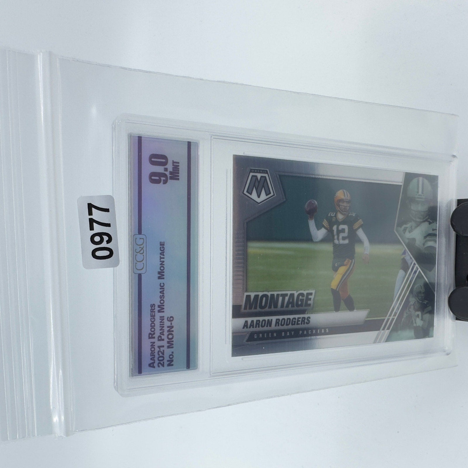 2021 Panini Mosaic Montage Football Aaron Rodgers Packers MINT Grade 9