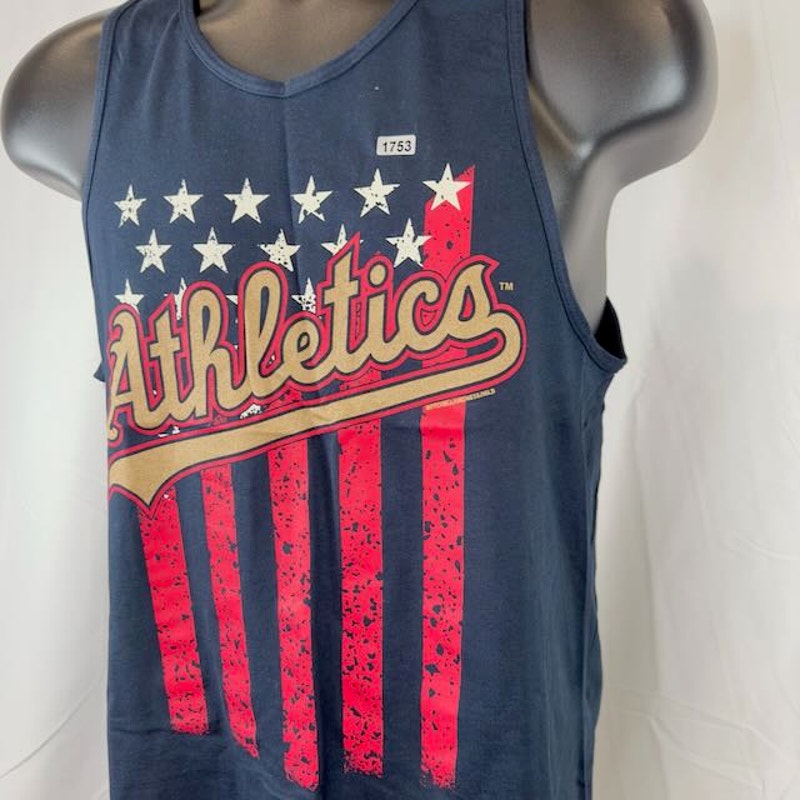 Mitchell & Ness MLB Seattle Mariners Stars Stripe Tank Top Crewneck Navy Size S
