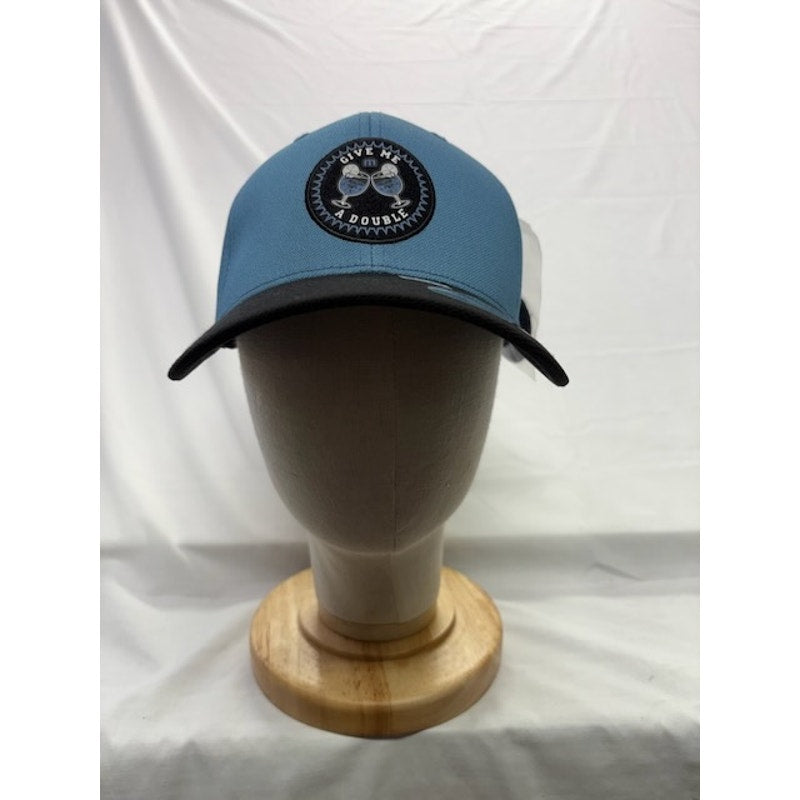 Melin Double Drink Flexfit 110 Snapback Hat Blue Black Logo Unisex OSFM