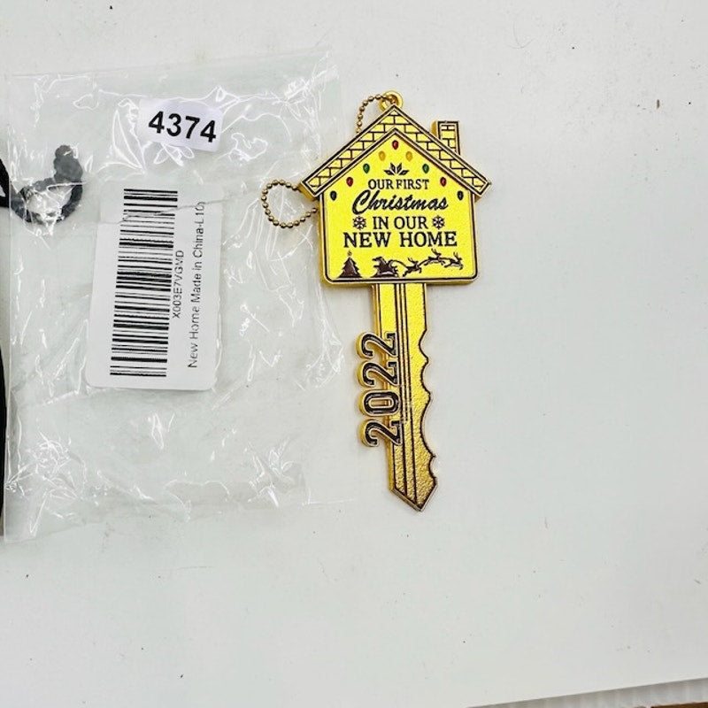 NEW First Christmas in Our Home Metal Ornament Christmas Tree Holiday Gold Tone
