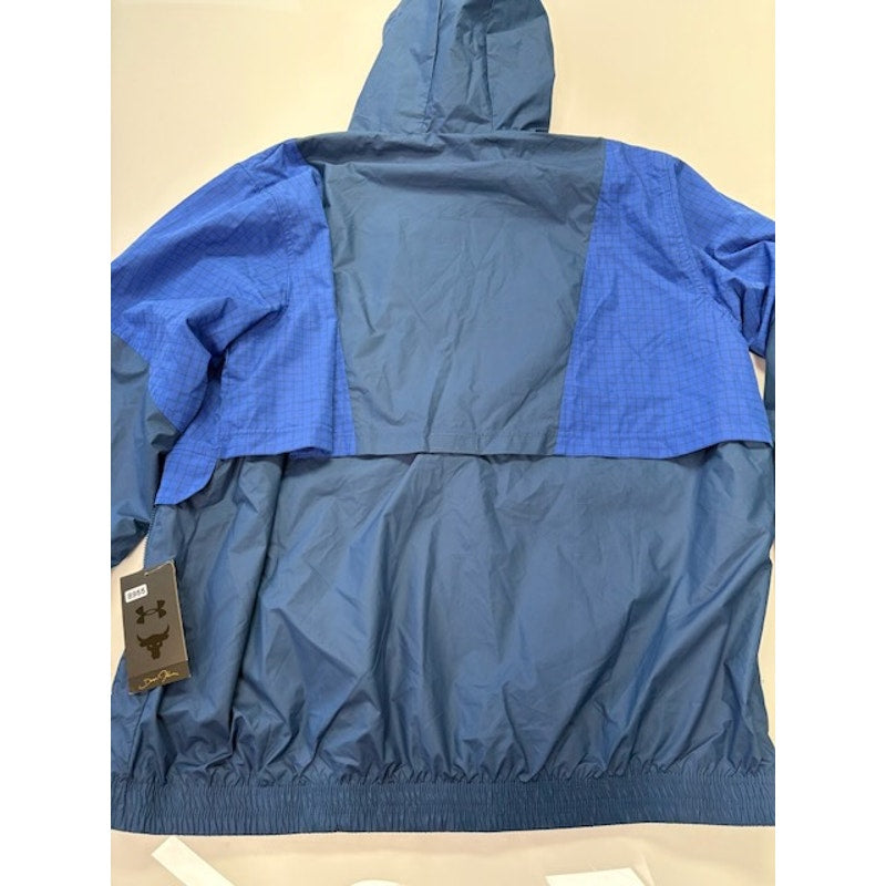 Under Armour Project Rock Storm Windbreaker 1367075-404 Blue Mens Size XL