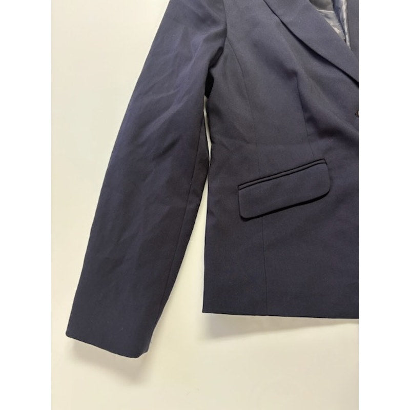 Charter Club Blazer Two Button Front Notched Lapel Navy Blue Womens Size 10P