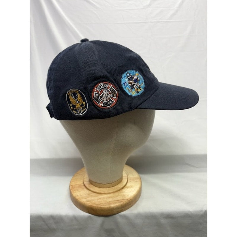 FDNY Fire Department City of New York Strapback Hat Embroidered Cap Navy OSFA