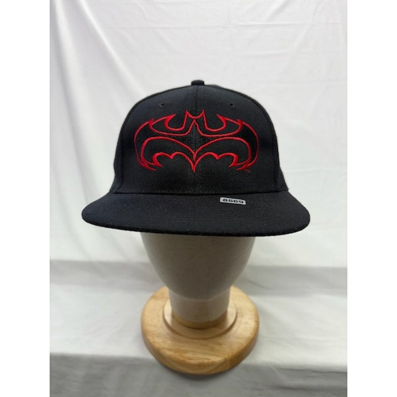 NISSIN 1996 Batman & Robin Snapback Cap Logo DC Comics Hat Black Red Mens OSFA