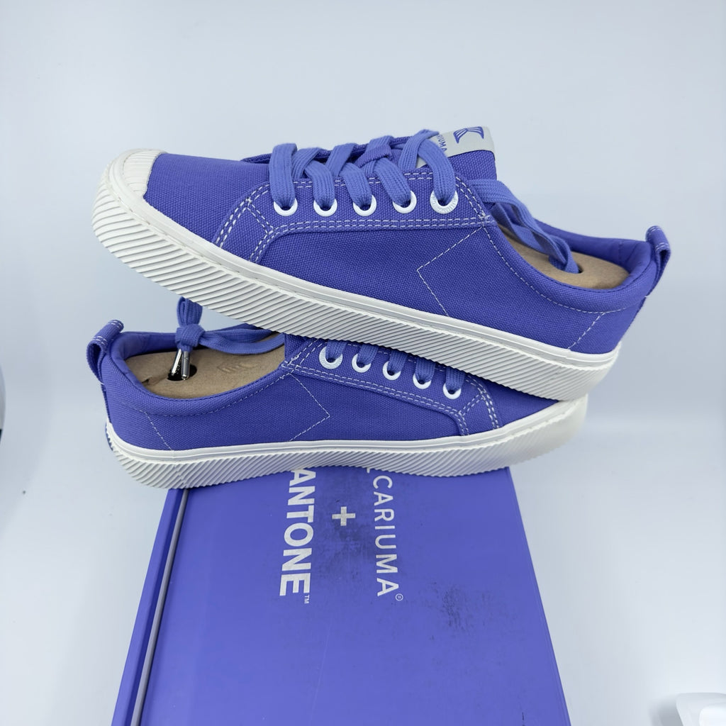 Cariuma Oca Low Pantone Sneaker Shoes Canvas Contrast Thread Blue W7.5/M6