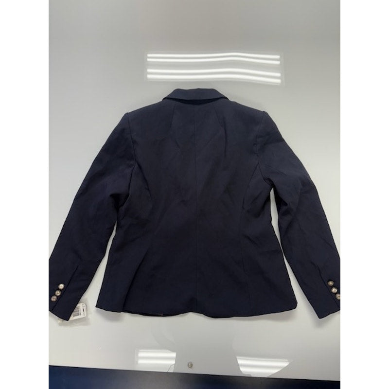 Charter Club Blazer Two Button Front Notched Lapel Navy Blue Womens Size 10P
