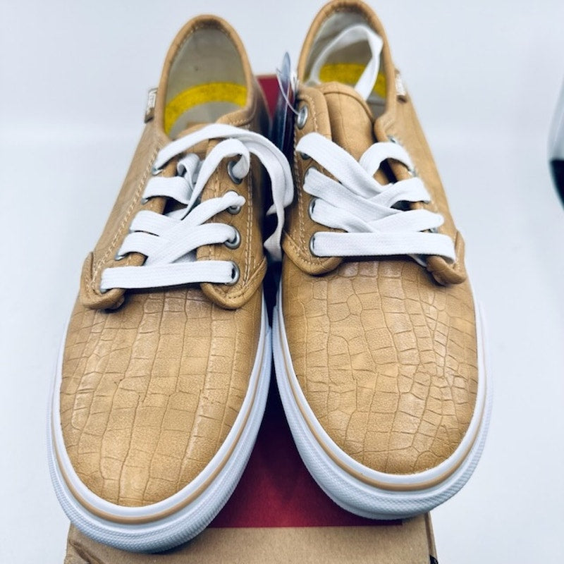 Vans Camden Deluxe Skate Shoes Comfort Lace Up Croc Camel Womens Size 7.5