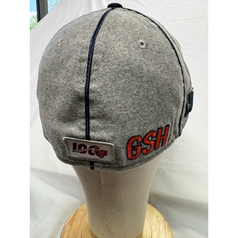 New Era 39THIRTY Chicago Bears 100th NFL Flex Hat Ligh Gray Mens Size M-L