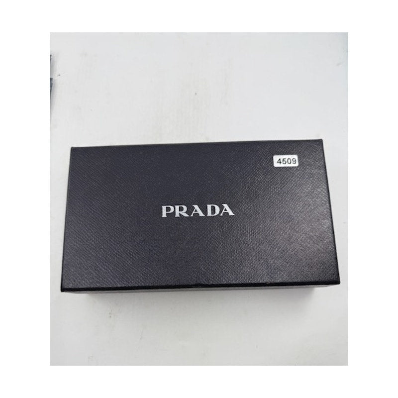 Authentic PRADA Saffiano Fiocco Bow Zip Around Wallet Leather Beige Womens COA