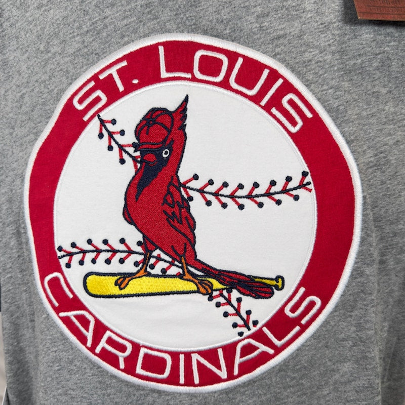 Mitchell & Ness MLB Color Blocked S/S Tee St. Louis Cardinals Gray Navy Size XL