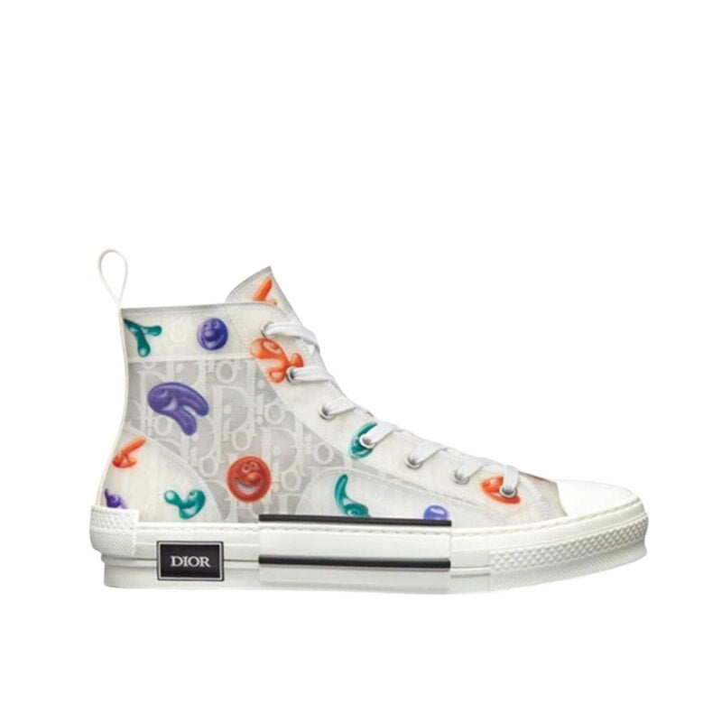 Dior B23 High x Kenny Scharf B23 High Top Sneaker Quartz Oblique Multi EU 46