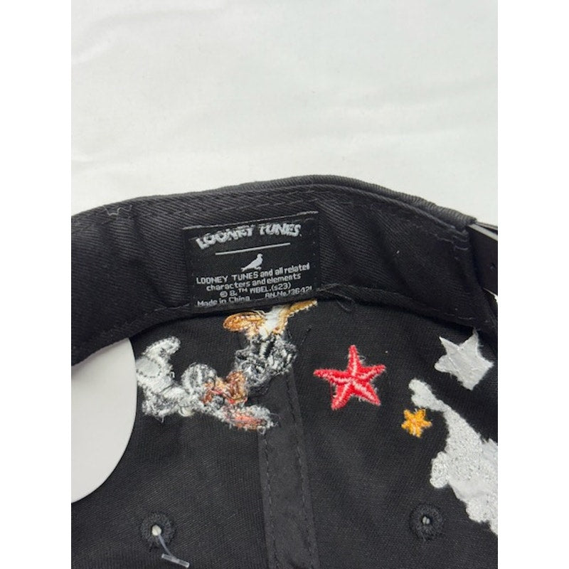 Looney Tunes Baseball Cap Snapback Space Jam Style Black Unisex One Size