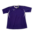 Umbro Azul Soccer Jersey Shirt Short Sleeve V-Neck Purple/White Mens Size L