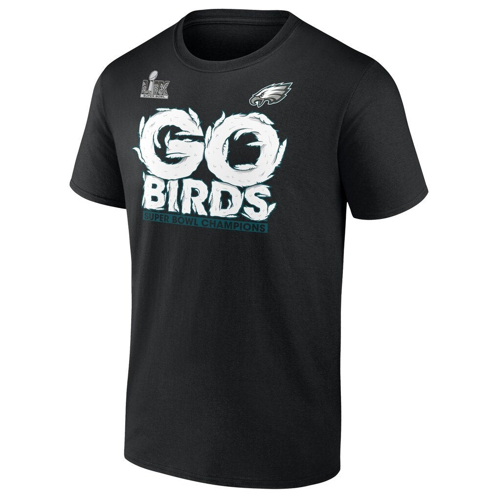 Fanatics Philadelphia Eagles Super Bowl T-Shirt Go Birds Black Mens Size L