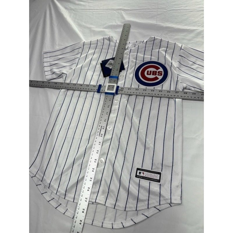 MLB Chicago Cubs Pinstripe Baseball Jersey Bryant #17 White Youth Mens Sz M