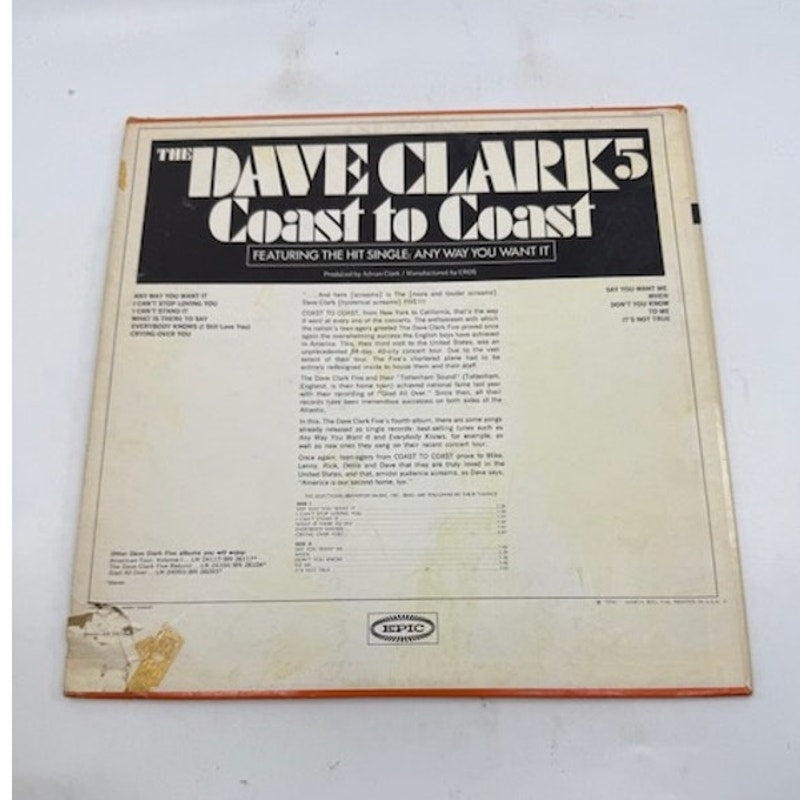 The Dave Clark Five – Coast To Coast Vinyl Record Album