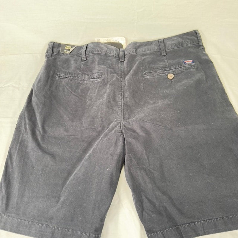 Superdry International Chino Shorts Flat Front Canvas Midnight Navy Mens 38