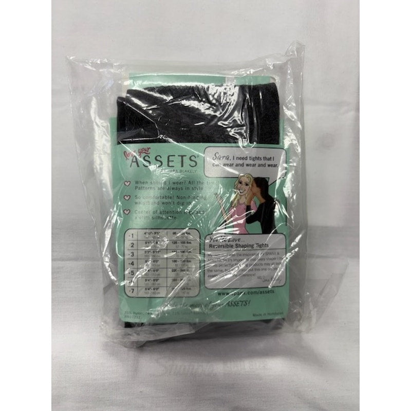 Assets By Sara Blakey Flipside Diamond Shaper Tights Black Womens Size 2