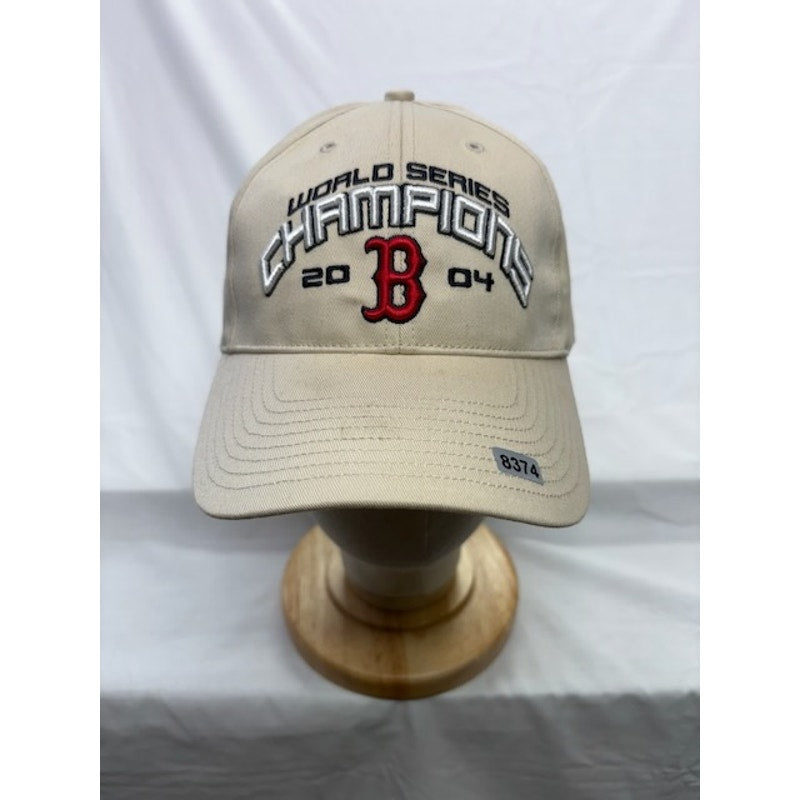 Boston Red Sox 2004 World Series Champions Hat MLB Baseball Cap Beige Adult OS