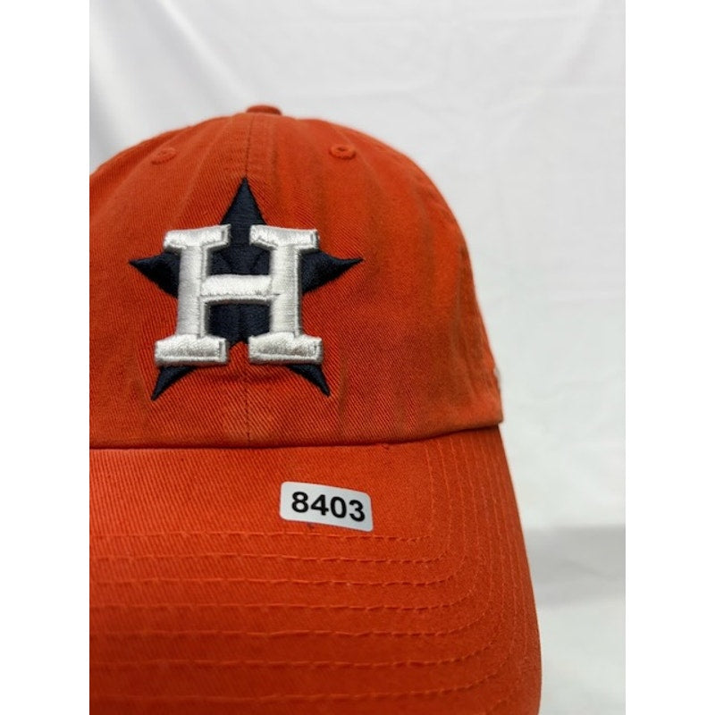 47 Brand Houston Astros Fitted Hat MLB Baseball Cap Orange Adult Size Large