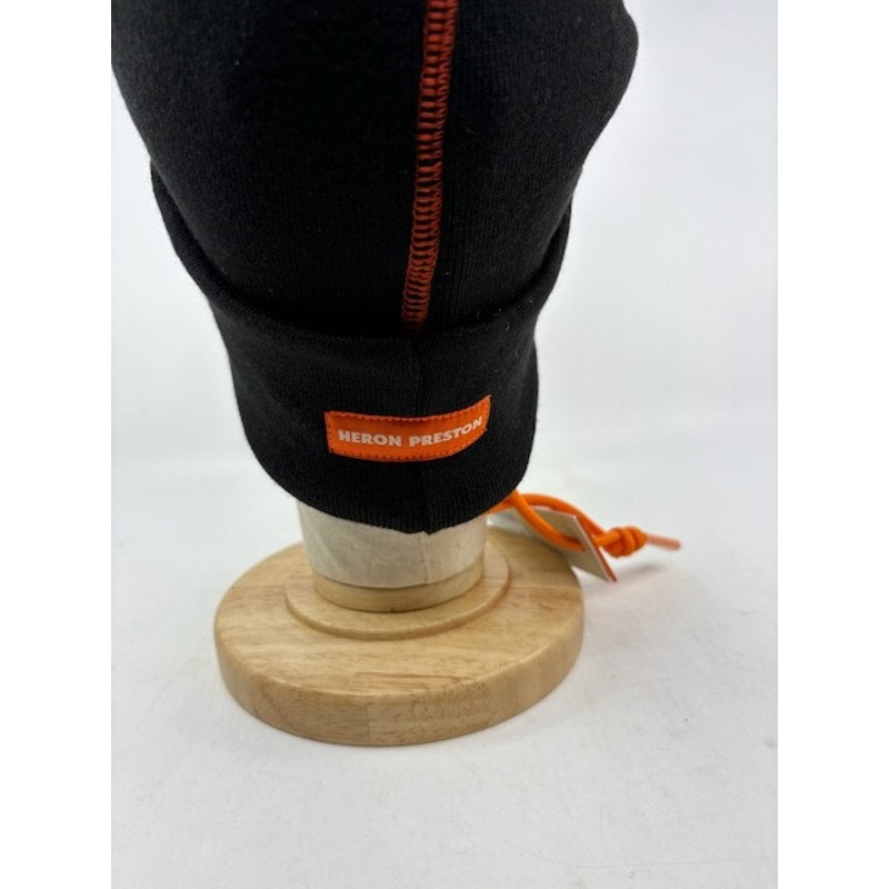 Heron Preston NASA Logo Knit Beanie Hat Wool Blend Black Unisex One Size