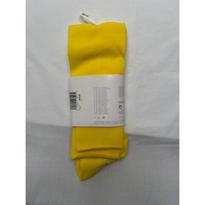 Nike F.C. Barcelona Football Socks Knee-High Yellow/Black Adult Sz 8.5-12.5