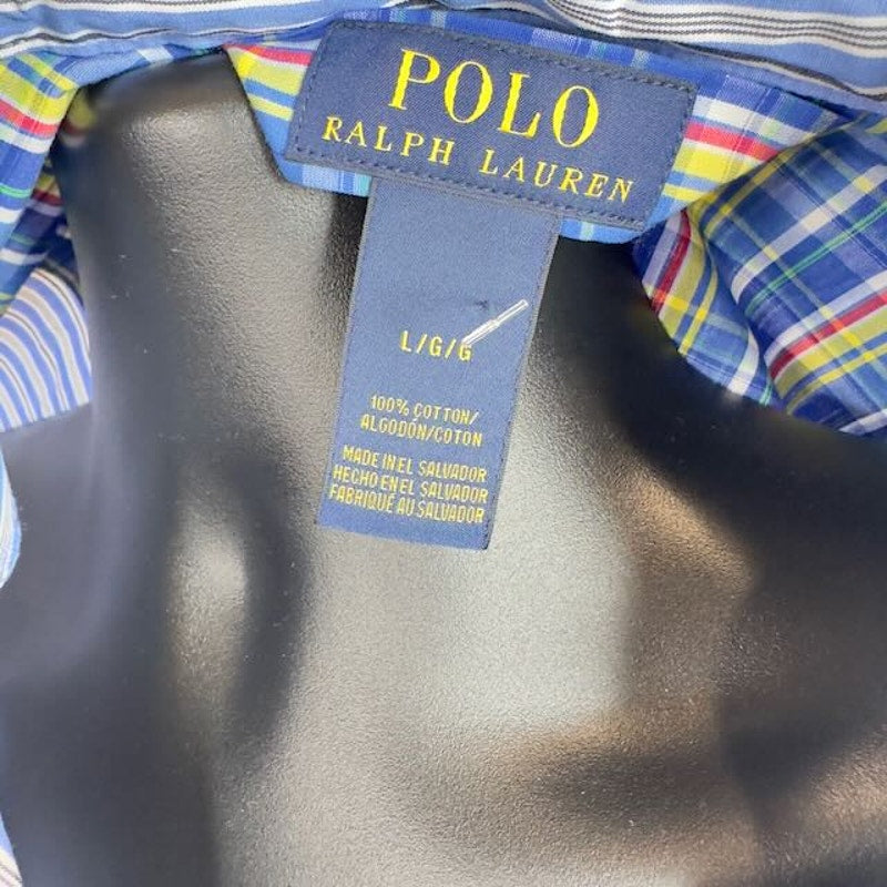 Polo Ralph Lauren Striped Sleepwear Nightshirt Long Sleeve Blue Men Size Size L