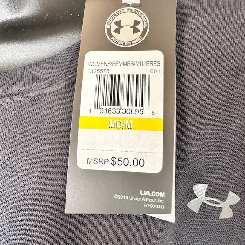 Under Armour UA Unstoppable Fleece Crew Sweatshirt Loose Fit Black Womens M