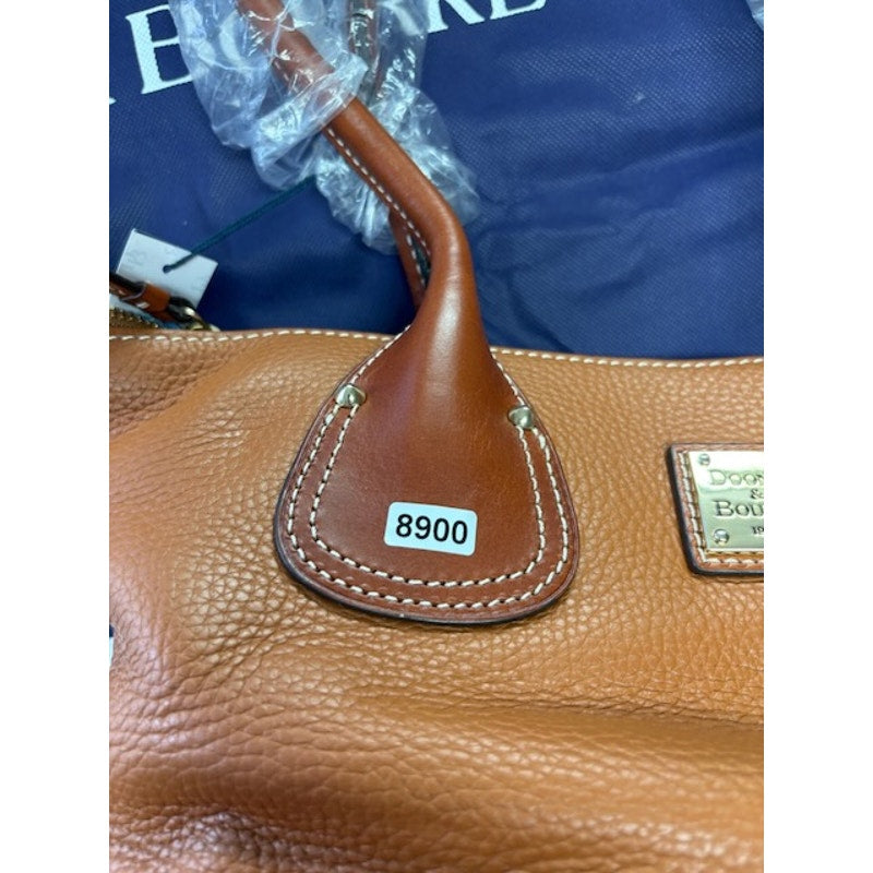 Dooney & Bourke Pebble Leather Tote Bag Set Shoulder Bag w/ Wristlet Brown