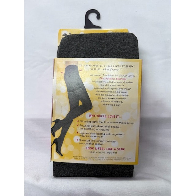 Star Power by SPANX Center Stage Power Shaping Tights Heathered Grey Size A