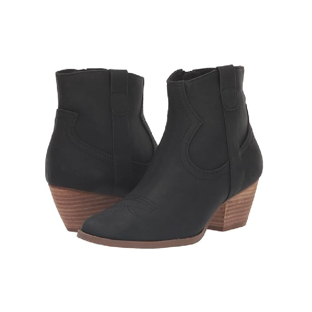 DV by Dolce Vita Pueblo Ankle Boot Almond Toe Side Zip Black Womens Size 9